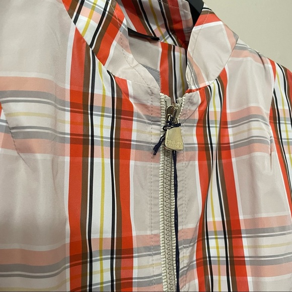 Cinzia Rocca | NWT Orange Plaid Rain Jacket Coat Size 14 - Picture 6 of 10